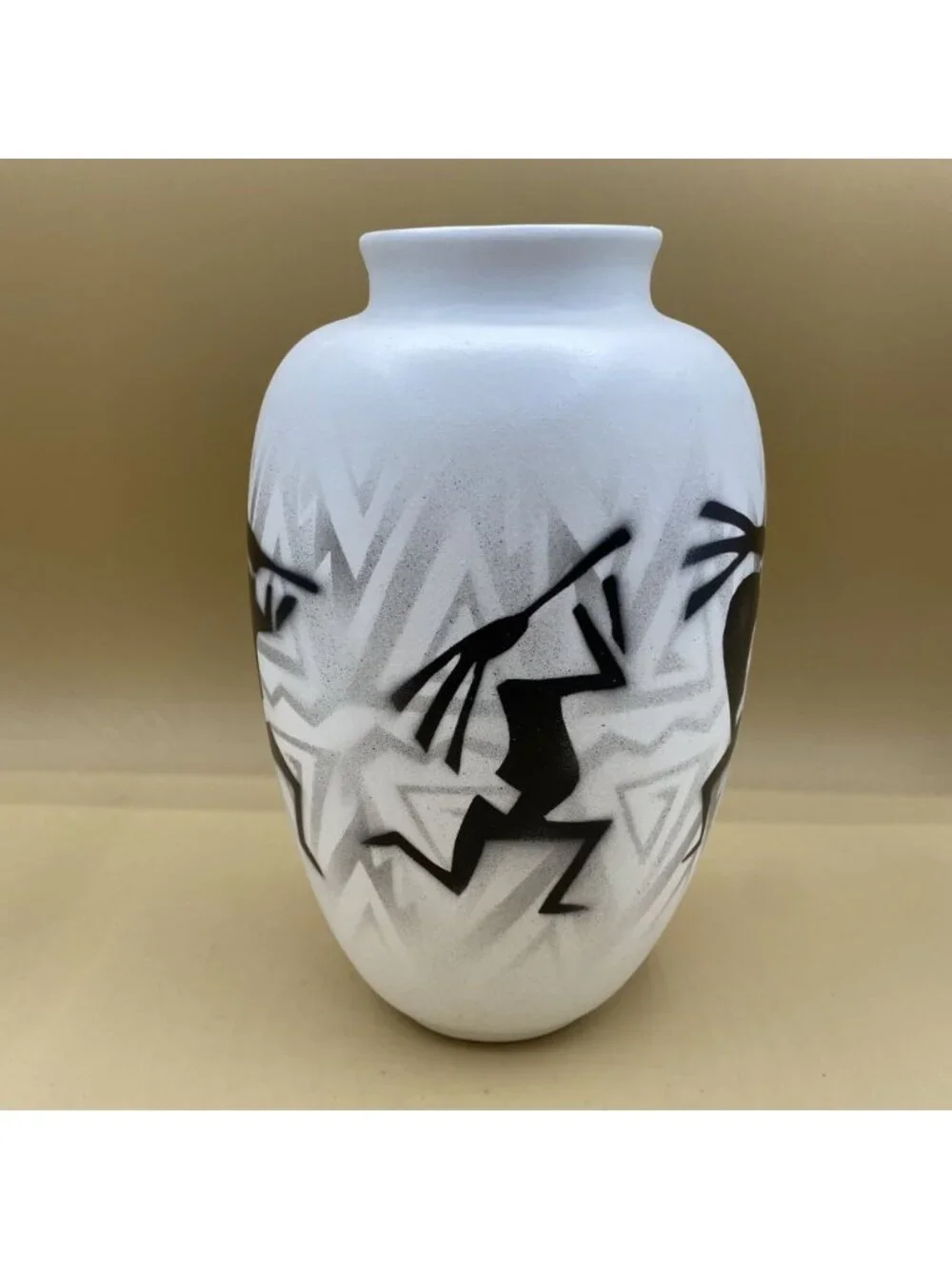 Navajo Signed Pottery Vase James Benally Dine Kokopelli 9.5” Native American
